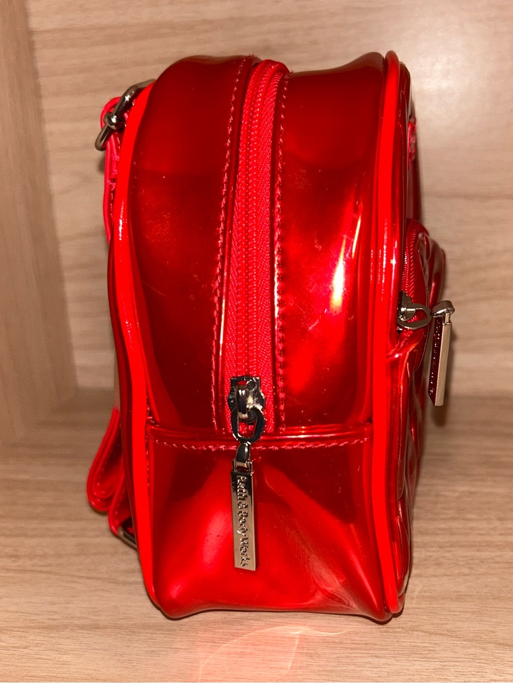 Bath & Body Works BBW Candy Cane Red Christmas Mini Backpack - Picture 4 of 6